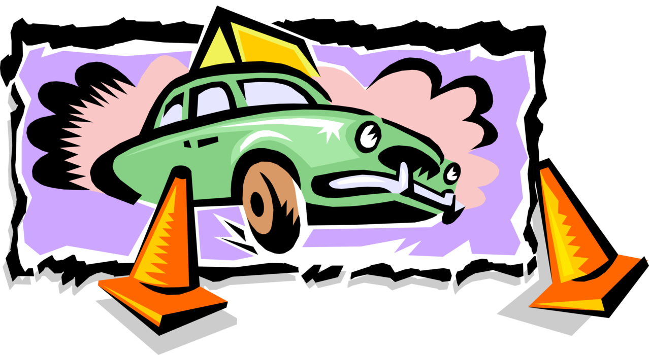 Vector Illustration Of Driver's Ed Driving School Automobile - Car - Free Transparent PNG Clipart Images Download. - Car Transparent PNG Free Download