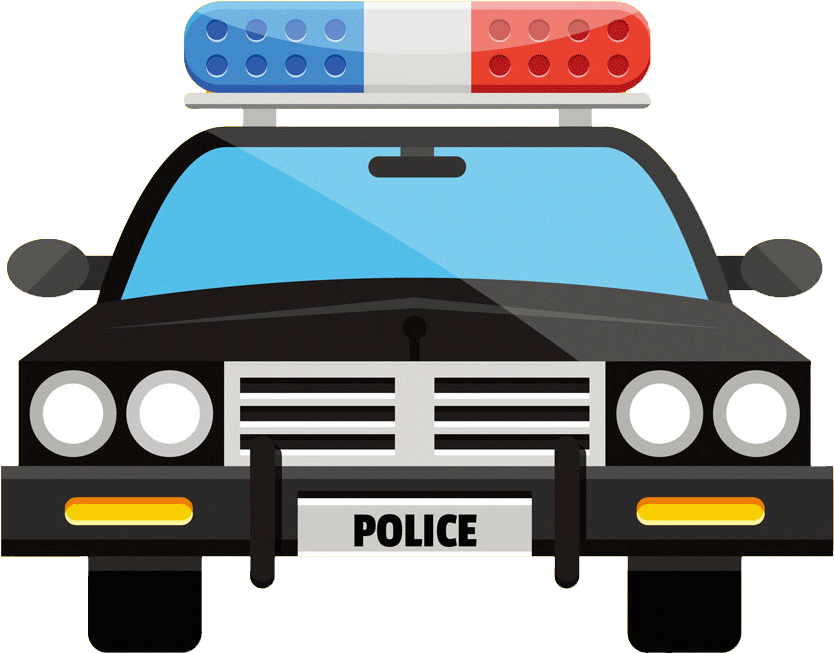 Police Car Clip Art - Transparent Cartoon Police Car - Free Transparent PNG Clipart Images Download. - Car Transparent PNG Free Download