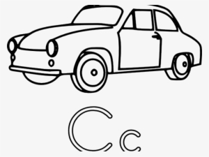 Car Line Art - C Is For Car Coloring Page Transparent PNG - 640x480 - Free Download on - Car Transparent PNG Free Download