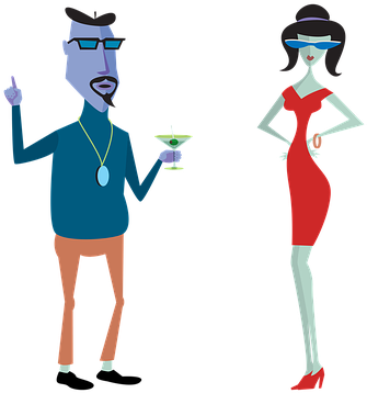 Clipart, Cartoon, Characters, Human, Lady, Gent, Happy - Classic Car - Free Transparent PNG Clipart Images Download. - Car Transparent PNG Free Download