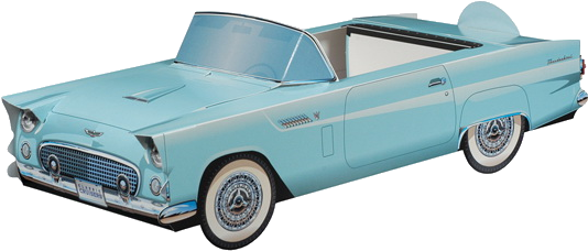 56 Ford Thunderbird Car Carton Goodies Amp Deco Americaine - Vintage Car Box - Free Transparent PNG Clipart Images Download. - Car Transparent PNG Free Download