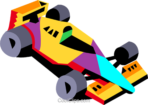 Racecar Royalty Free Vector Clip Art Illustration - Formula One Car - Free Transparent PNG Clipart Images Download. - Car Transparent PNG Free Download