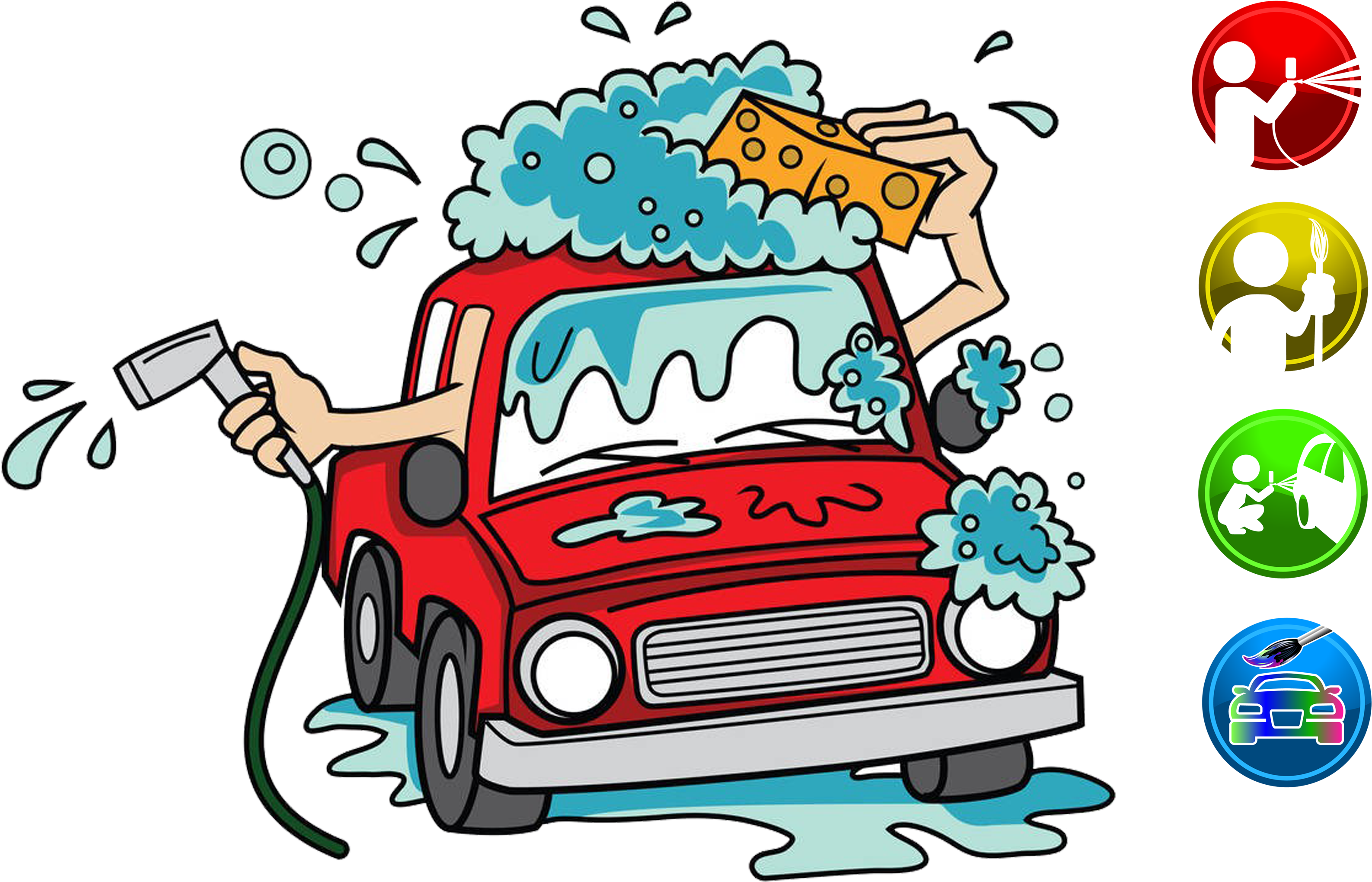 Car Wash Cartoon Clip Art - Clip Art Wash The Car Cartoon Png Transparent PNG - 3248x2126 - Free Download on - Car Transparent PNG Free Download