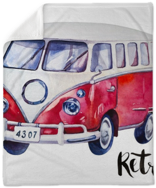 Hand Painted Watercolor Vintage Red Car - Watercolor Beach Car Transparent PNG - 400x400 - Free Download on - Car Transparent PNG Free Download