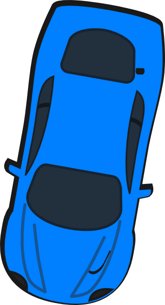 Clipart Car Birds Eye Blue Top View 260 Clip Art At - Cartoon Car Birds Eye View - Free Transparent PNG Clipart Images Download. - Car Transparent PNG Free Download