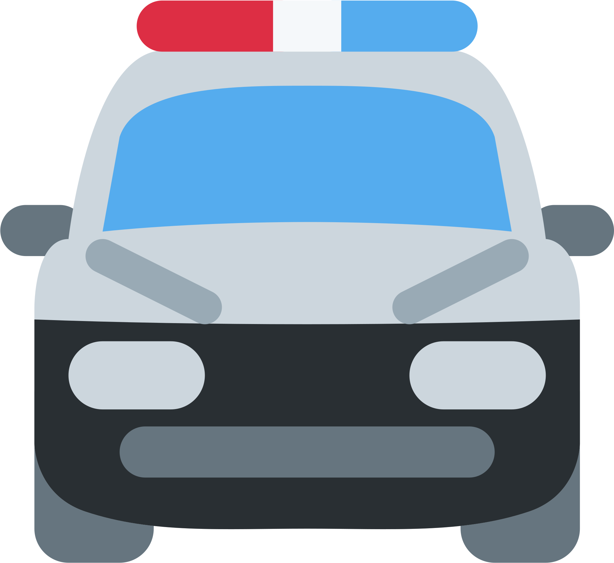 Oncoming Police Car - Police Car Emoji Discord - Free Transparent PNG Clipart Images Download. - Car Transparent PNG Free Download
