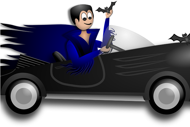 Car Clipart Halloween - Kundengerechte Niedliche Dracula-entwürfe Grußkarte Transparent PNG - 640x480 - Free Download on - Car Transparent PNG Free Download