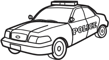 Desenhos Para Colorir De Carros Para Meninos - Police Car Colouring Pages - Free Transparent PNG Clipart Images Download. - Car Transparent PNG Free Download