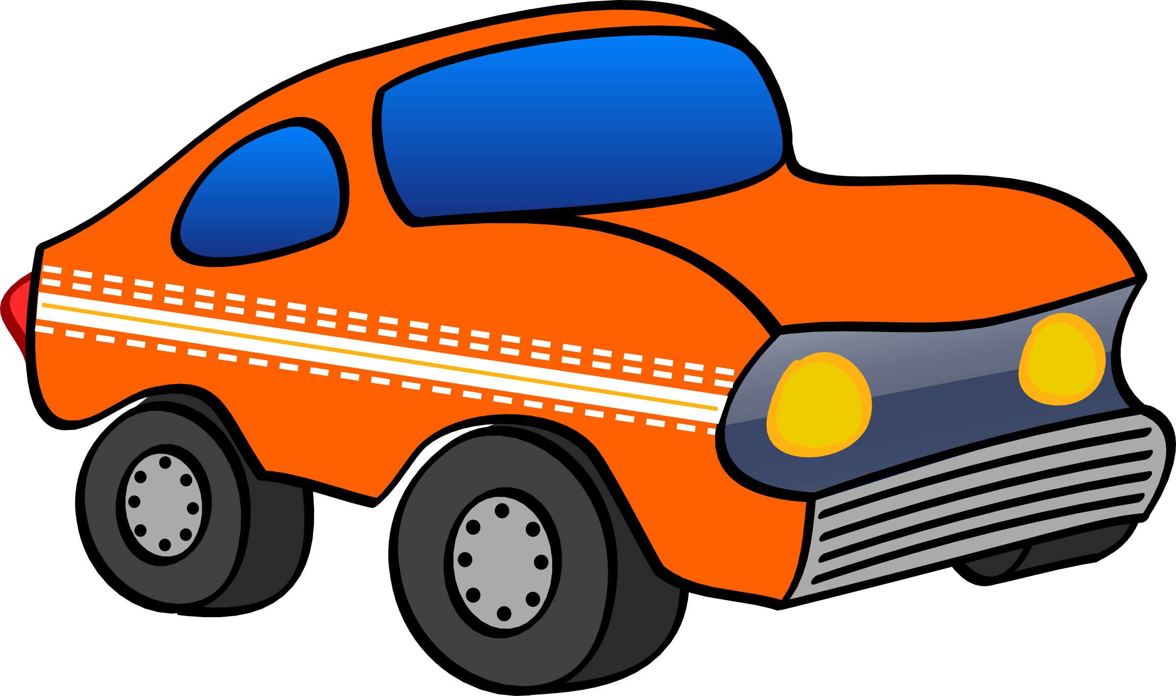 Orange Funny Car Icons Png - Car Cartoon Clipart Transparent PNG - 2400x1421 - Free Download on - Car Transparent PNG Free Download