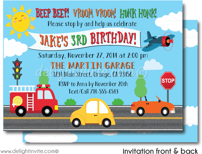 Planes, Cars, Fire Truck Transportation Invitations - City Car Transparent PNG - 656x530 - Free Download on - Car Transparent PNG Free Download