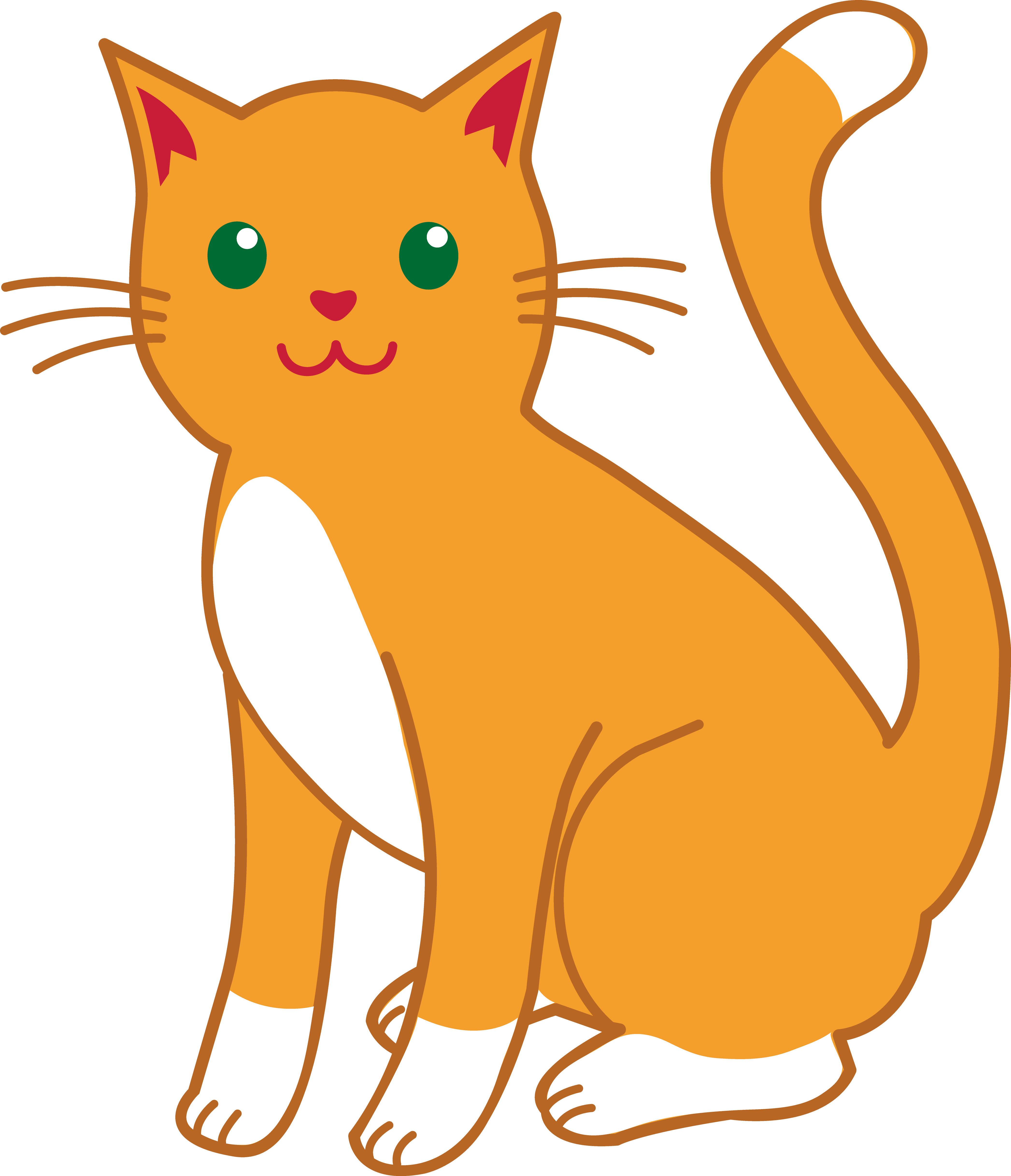 Clipart Cat Cartoon Cats Free Download Clip Art On - Orange Cat Clip Art - Free Transparent PNG Clipart Images Download. - Cat Transparent PNG Free Download
