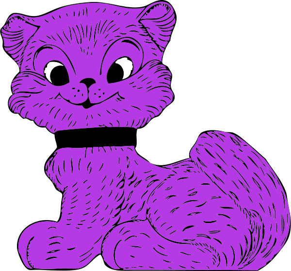 Purple Cat Clipart Cartoon Free Download Clip Art On - Purple Cat Clip Art - Free Transparent PNG Clipart Images Download. - Cat Transparent PNG Free Download