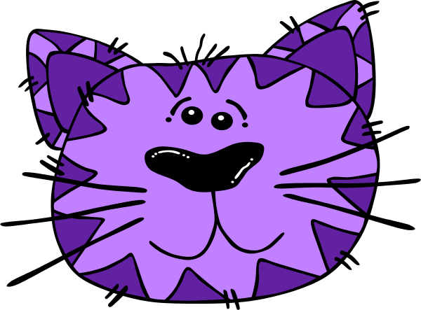 Purple Cat Clipart Clip Art Library - Clip Art Purple Cat - Free Transparent PNG Clipart Images Download. - Cat Transparent PNG Free Download