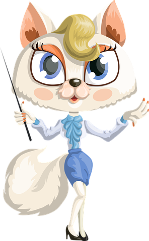 Cat, Pet, Animal, Cute, Female - Cartoon Cat Teacher - Free Transparent PNG Clipart Images Download. - Cat Transparent PNG Free Download