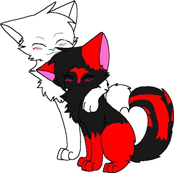 Warrior Cat Couple Coab By Creepergirl200 On Clipart - Warrior Cats Base Couple - Free Transparent PNG Clipart Images Download. - Cat Transparent PNG Free Download
