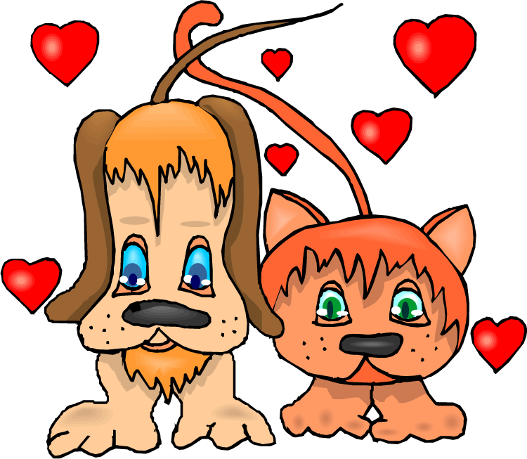 365 Days Of Fun In Marriage - Cartoon Cat And Dog In Love - Free Transparent PNG Clipart Images Download. - Cat Transparent PNG Free Download