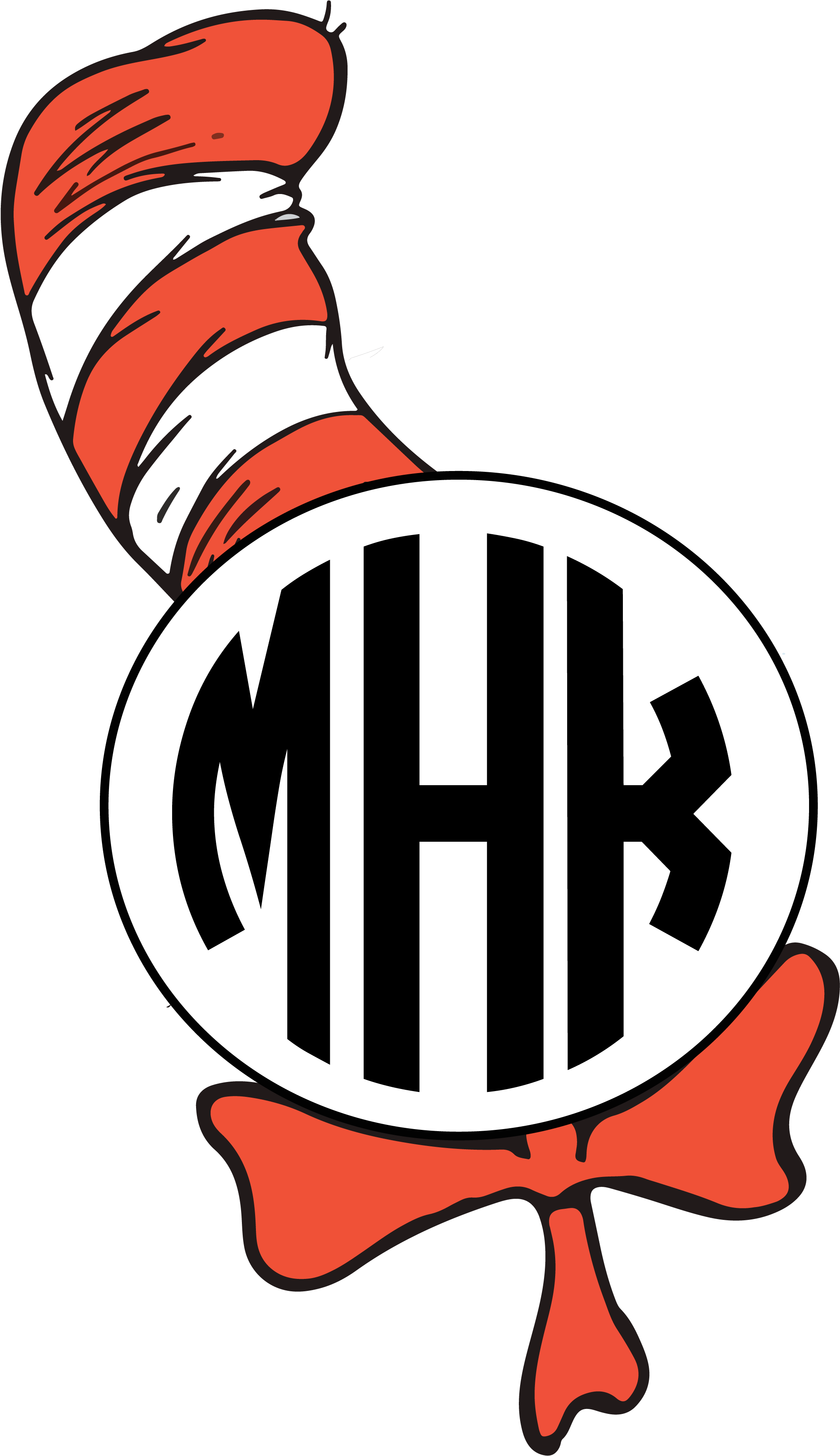 Seuss Reading Across America Day Transfers Sew Down - Cat In The Hat - Free Transparent PNG Clipart Images Download. - Cat Transparent PNG Free Download
