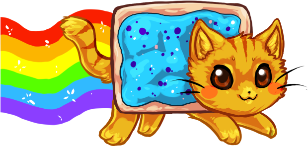 Blueberry Nyan Cat By Bricu - Nyan Cat Png - Free Transparent PNG Clipart Images Download. - Cat Transparent PNG Free Download