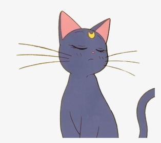 Black-cat - Sailor Moon Cat Transparent, HD Png Download - Cat Transparent PNG Free Download
