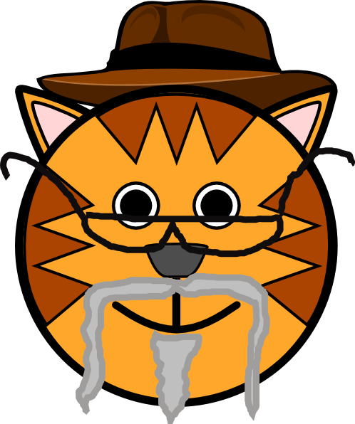 Grandpa Cat Clip Art At Clker - Custom Cartoon Cat Face Shower Curtain - Free Transparent PNG Clipart Images Download. - Cat Transparent PNG Free Download