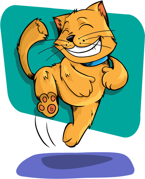 Cat Jumping Clipart Kittens Happy Pencil And In Color - Happy Cat Clip Art - Free Transparent PNG Clipart Images Download. - Cat Transparent PNG Free Download