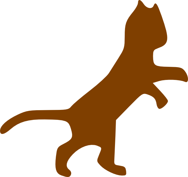 Brown Dancing Cat Svg Clip Arts 600 X 567 Px - Cat Clip Art - Free Transparent PNG Clipart Images Download. - Cat Transparent PNG Free Download
