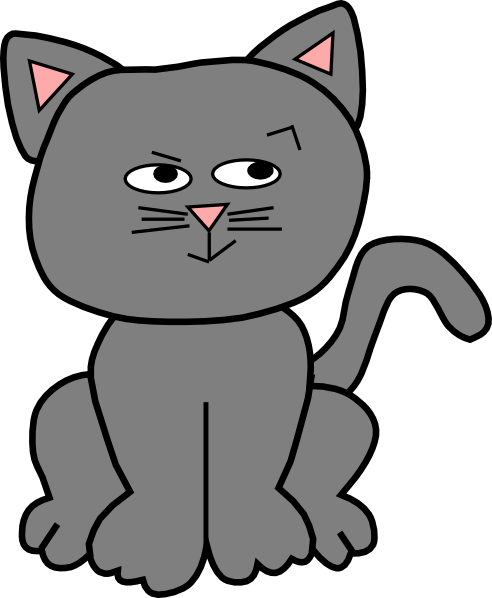 This Free Clip Arts Design Of Gray Mischief - Worried Cat Clipart - Free Transparent PNG Clipart Images Download. - Cat Transparent PNG Free Download