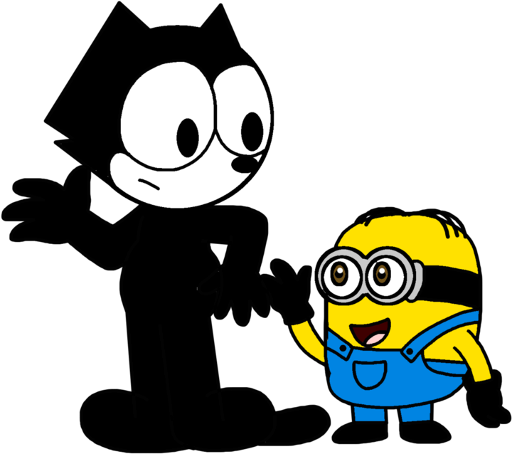 Felix The Cat Meets Dave The Minion By Marcospower1996 - Dreamworks Felix The Cat - Free Transparent PNG Clipart Images Download. - Cat Transparent PNG Free Download