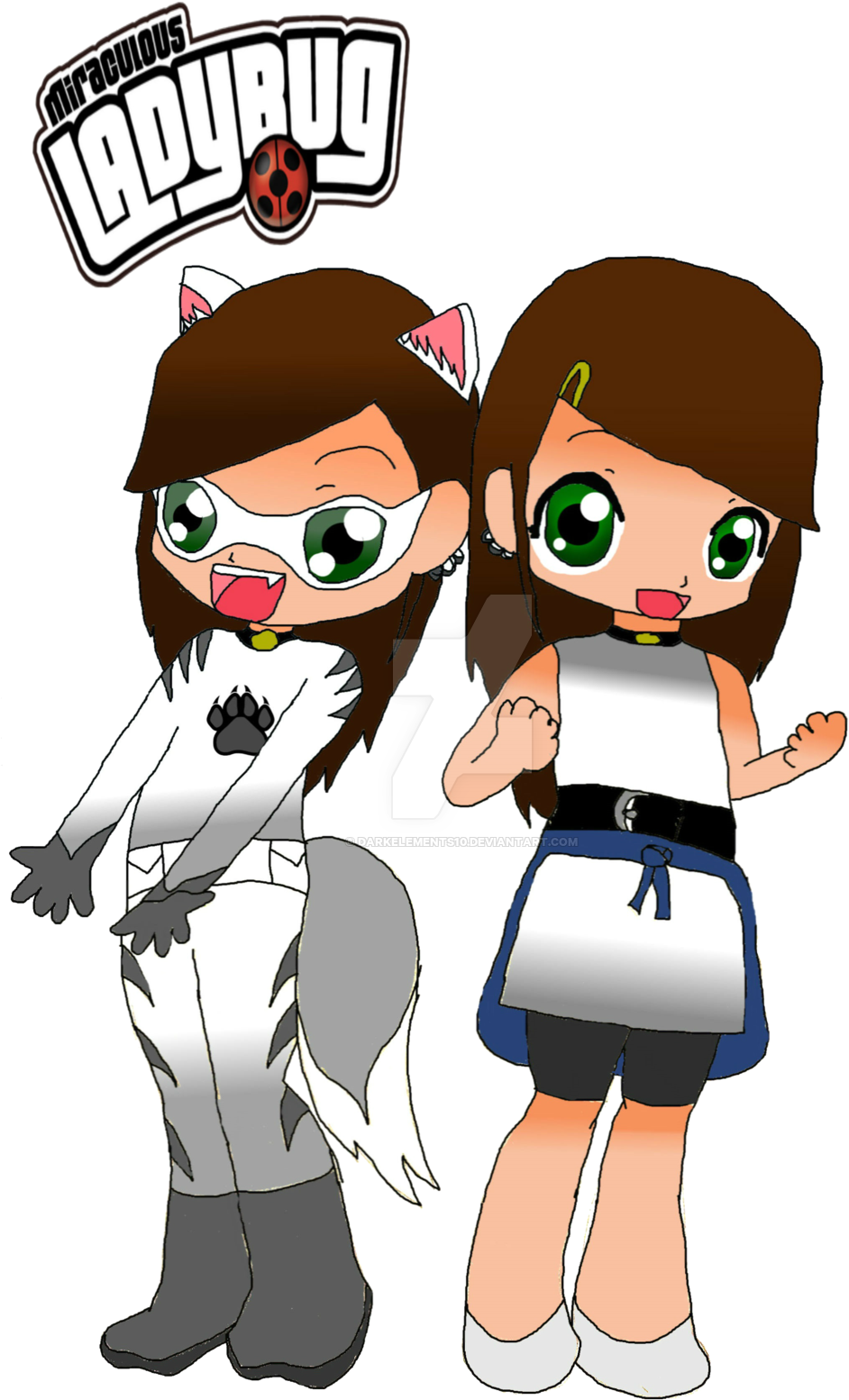 Wolfsbane And Cassie By Darkelements10 Miraculous - Miraculous: Tales Of Ladybug And Cat Noir - Free Transparent PNG Clipart Images Download. - Cat Transparent PNG Free Download