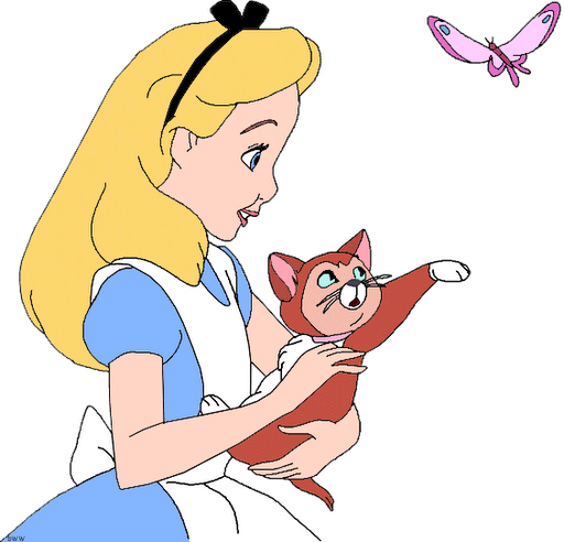 Alice No Pais Das Maravilhas,png - Alice In Wonderland And Her Cat - Free Transparent PNG Clipart Images Download. - Cat Transparent PNG Free Download