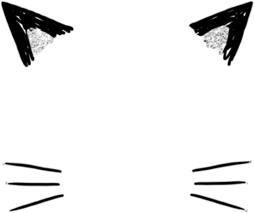 Cat Catears Ears Cute Png Overlay Kawaii Royalty Free - Transparent Cat Ears Png Transparent PNG - 1024x1024 - Free Download on - Cat Transparent PNG Free Download