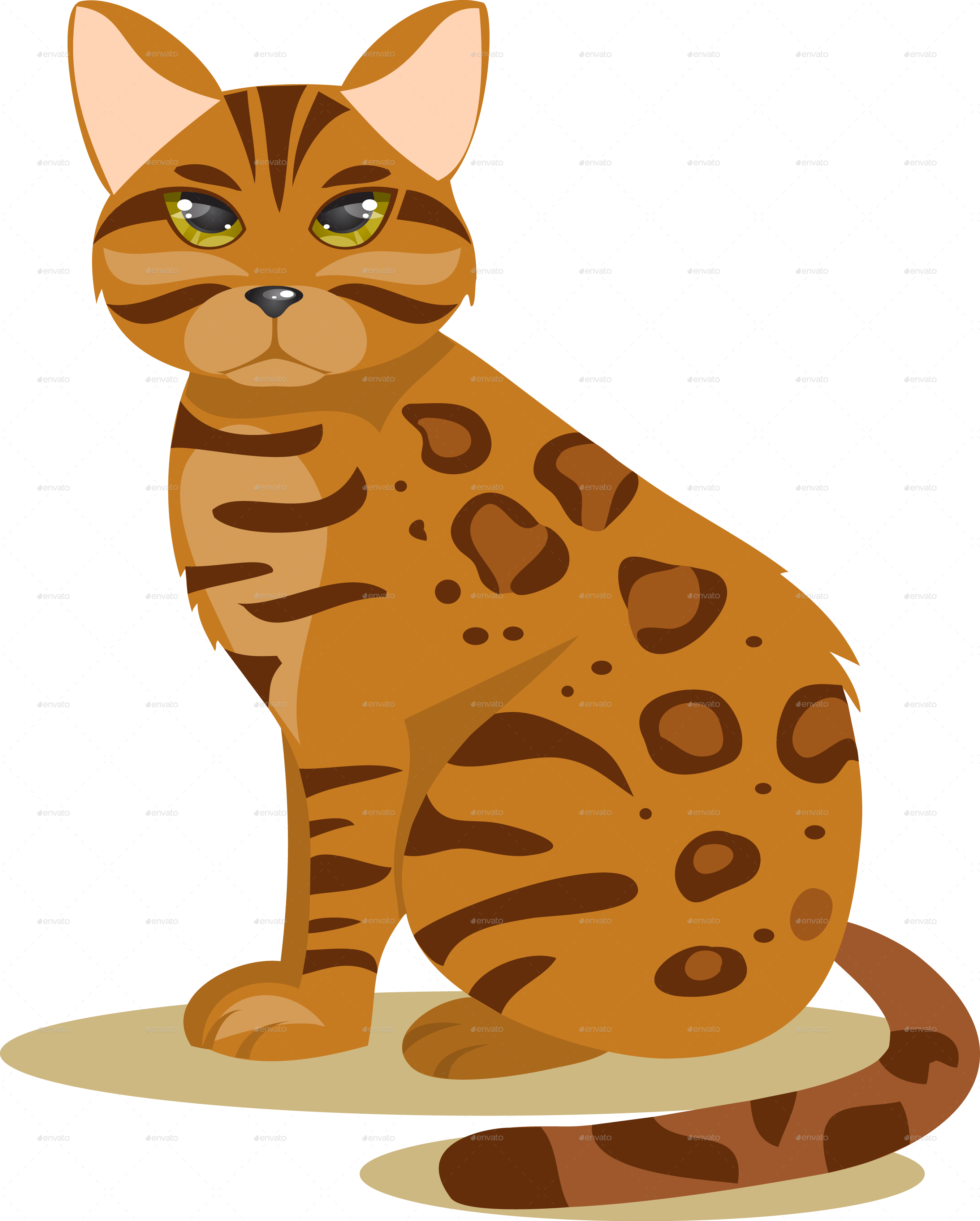 Bengal Cat Clipart Clipartxtras Bengal Cat Sleeping - Cartoon Bengal Cat Female - Free Transparent PNG Clipart Images Download. - Cat Transparent PNG Free Download