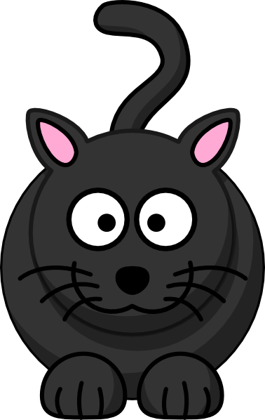 Clker Clipart Black Cat Small Eyes Clip Art At Clker - Cartoon Cat Simple - Free Transparent PNG Clipart Images Download. - Cat Transparent PNG Free Download
