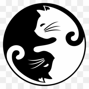 Image Result For Yin Yang Cat Art - Cat Yin And Yang - Free Transparent PNG Clipart Images Download. - Cat Transparent PNG Free Download