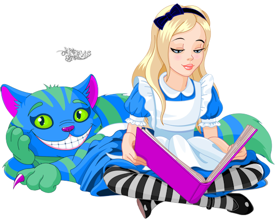 Alice, Au Pays Des Merveilles - Alice And Cheshire Cat - Free Transparent PNG Clipart Images Download. - Cat Transparent PNG Free Download