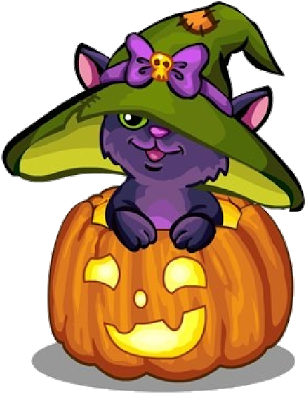 Halloween Clip Art For Kids - Cute Halloween Cat Clipart - Free Transparent PNG Clipart Images Download. - Cat Transparent PNG Free Download