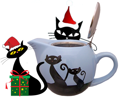 Stoneware Mugs & Teapot - Black Holiday Cat Oval Ornament - Free Transparent PNG Clipart Images Download. - Cat Transparent PNG Free Download