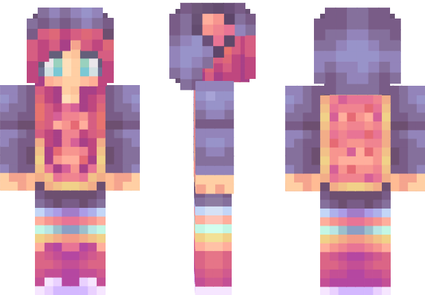 Minecraft Pixel Art Templates Nyan Cat - Nyan Cat Girl Minecraft Skin Pe - Free Transparent PNG Clipart Images Download. - Cat Transparent PNG Free Download