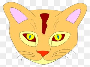 Cat Vector - Orange Cat Face Shower Curtain - Free Transparent PNG Clipart Images Download. - Cat Transparent PNG Free Download