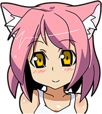 Cat Girl Close Up - Girl Line Sticker Moe Transparent PNG - 400x400 - Free Download on - Cat Transparent PNG Free Download