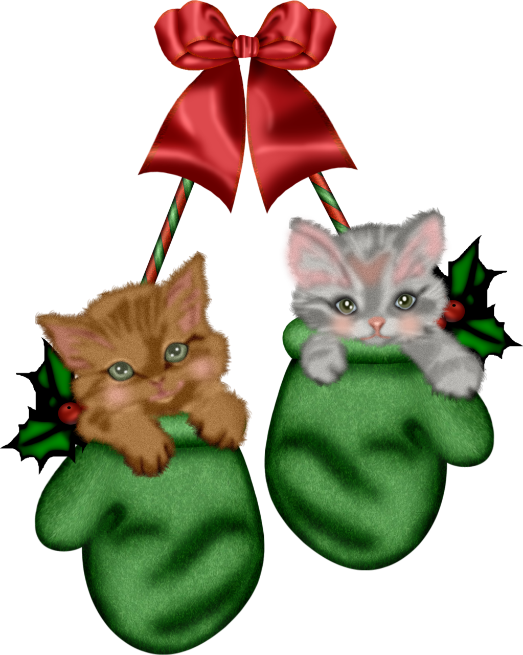 Christmas Kitty Mittens Clip Art - Cat In Christmas Stocking Clip Art - Free Transparent PNG Clipart Images Download. - Cat Transparent PNG Free Download