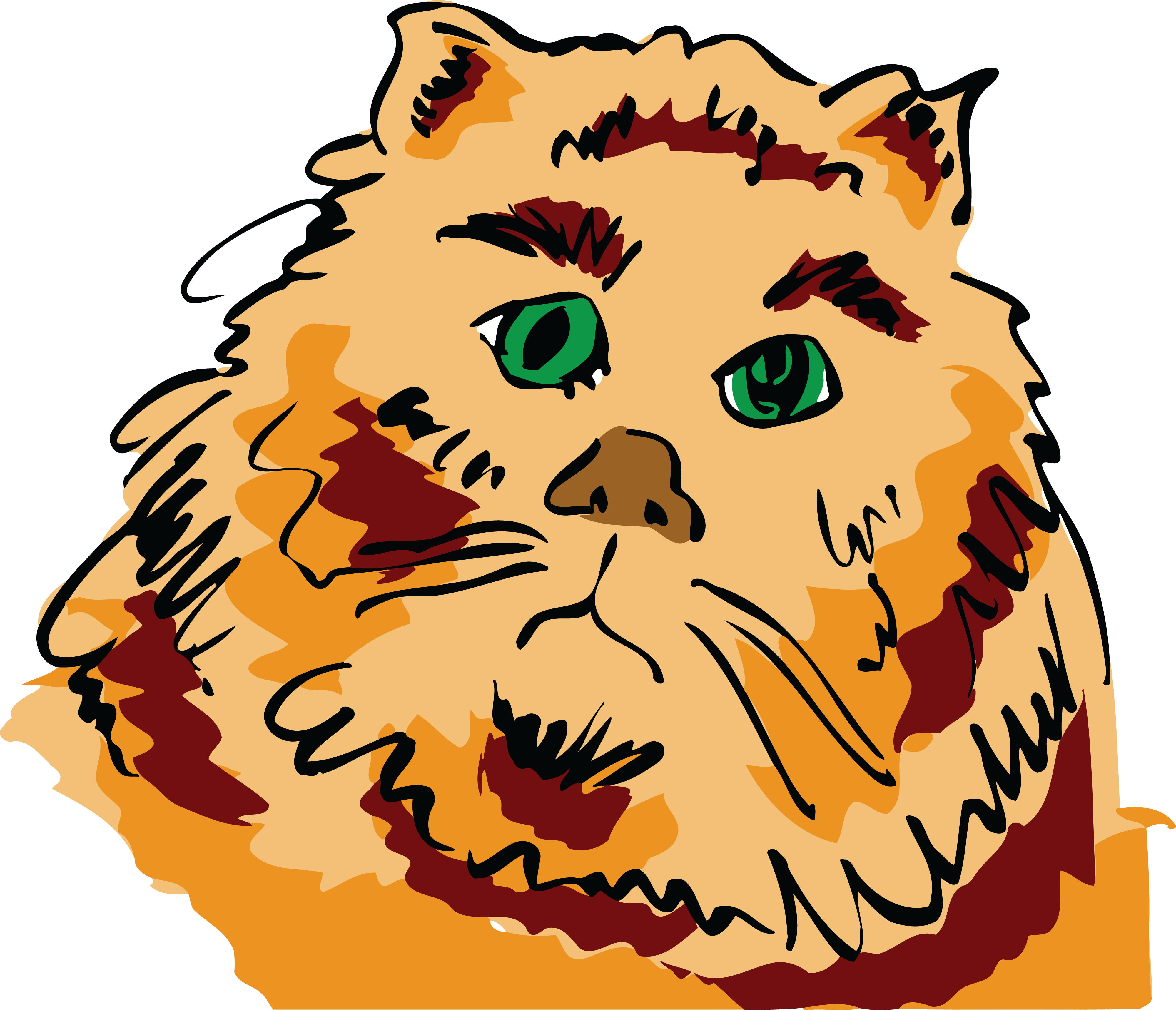 Free Clipart Of A Sad Orange Cat - Cat Transparent PNG - 4000x3436 - Free Download on - Cat Transparent PNG Free Download