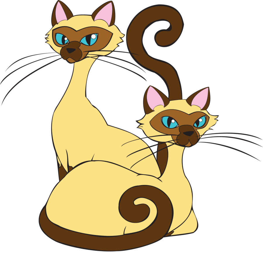 Si And Am By Tewateroniakwa - Tow Siamese Cats From Lady And The Tramp - Free Transparent PNG Clipart Images Download. - Cat Transparent PNG Free Download