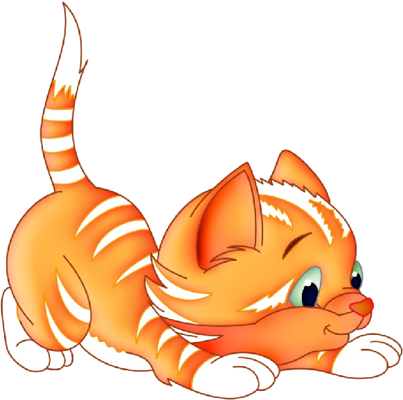Funny Cartoon Kittens Clip Art Images On A Transparent - Cat Clipart No Background - Free Transparent PNG Clipart Images Download. - Cat Transparent PNG Free Download