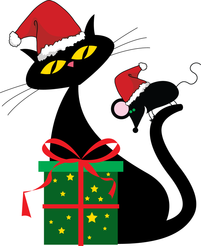 Christmas Cat Clip Art Free My Site - Christmas Cats Clip Art - Free Transparent PNG Clipart Images Download. - Cat Transparent PNG Free Download