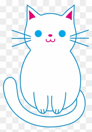 Cute White Cat - Easy Simple Cat Drawing - Free Transparent PNG Clipart Images Download. - Cat Transparent PNG Free Download