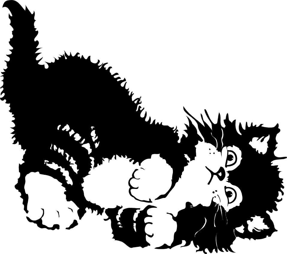 Illustration Of A Kitten Playing - Funny I Love My Cat Quotes - Free Transparent PNG Clipart Images Download. - Cat Transparent PNG Free Download