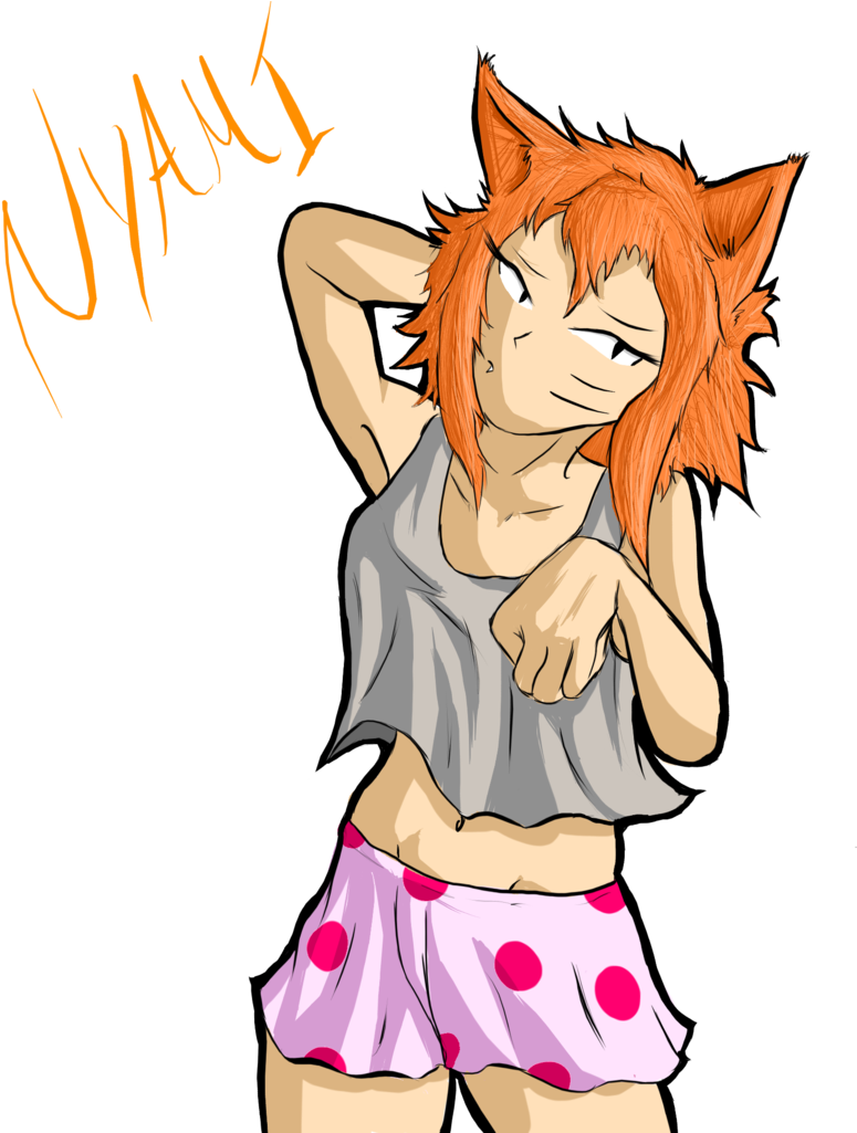 Iamtheunicornwizard Cat-girl The Cat A - Cat - Free Transparent PNG Clipart Images Download. - Cat Transparent PNG Free Download