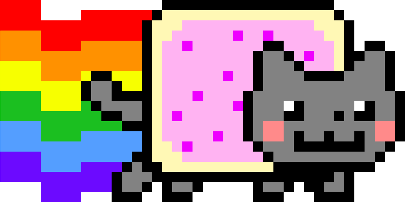 Clipart Of Nyan Cat Kevin Julian Pixel Art Maker - Gif Nyan Cat Png - Free Transparent PNG Clipart Images Download. - Cat Transparent PNG Free Download