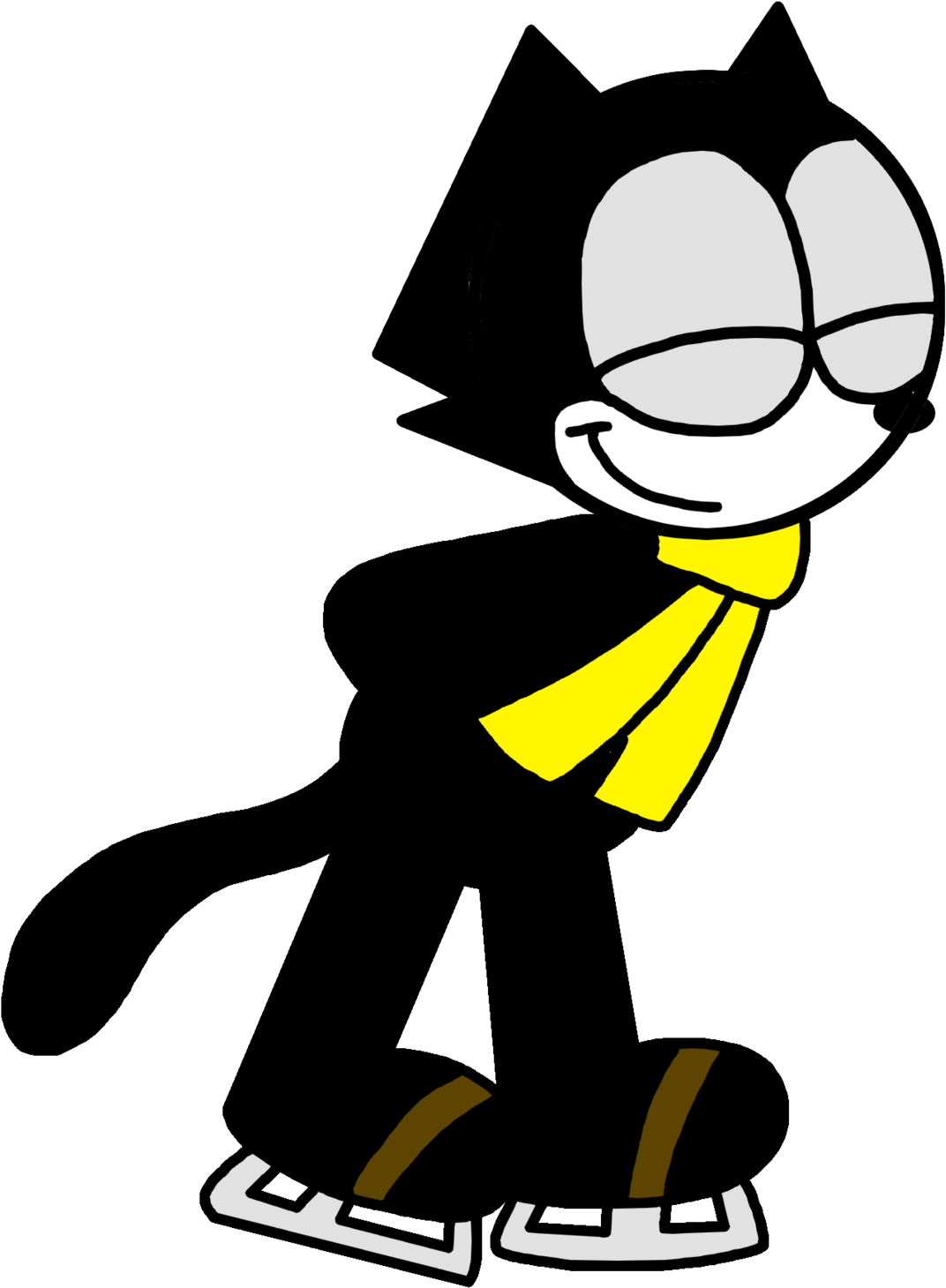 Felix Doing Ice Skating By Marcospower1996 - Ice Skating Cat Clipart - Free Transparent PNG Clipart Images Download. - Cat Transparent PNG Free Download